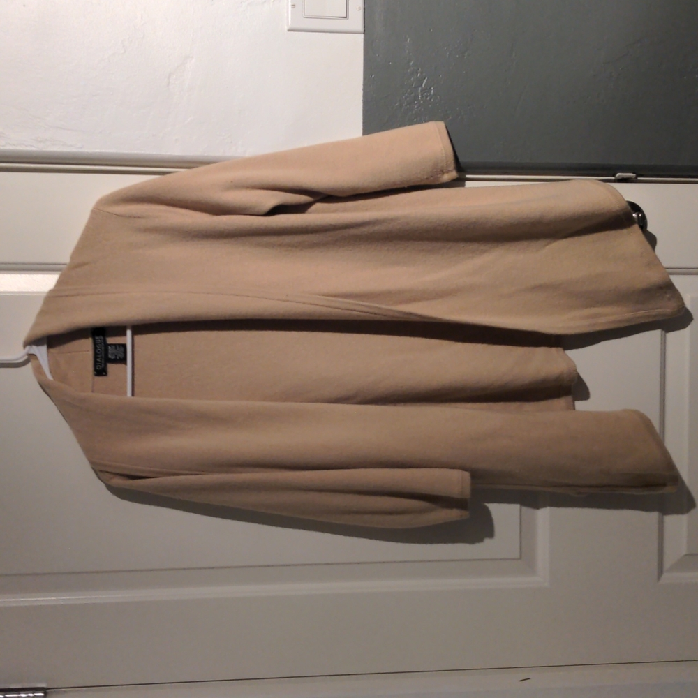 Tan knit open sweater
